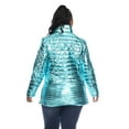 thumbnail image 3 of White Mark Women's Metallic Puffer Coat, 3 of 6