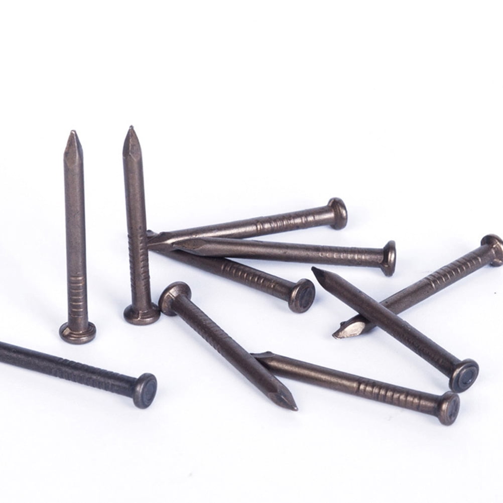 ETEREAUTY 50 Pcs Masonry Steel Nails for Fixing Walls with Carbon Steel Black