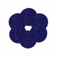 thumbnail image 7 of 15 Inch Round Placemats Set of 6, Christmas Blue Non Slip Heat Insulation PP Table Mats, Winter Snowflakes Xmas Retro Washable Place Mats for Kitchen Dining Party Table Decor, 7 of 7