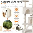 thumbnail image 2 of Dkelincs 54 inch Cat Trees and Towers for Indoor Cats, Cat Condo Scratching Post for Adult Cats, Multi-Level Cat Towers for Small Cats, Beige, 2 of 7