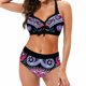 thumbnail image 1 of Gibobby Conjunto de Bikini Traje de baño con estampado de talla de Bikini, traje de baño acolchado para mujer, ropa de playa, traje de baño, conjuntos de(Rosa,G), 1 of 4