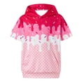 thumbnail image 2 of Boys Short Sleeve Hoodie Lightweight Wicking Athletic Pullover Pocket Shirts Clothes, 2 of 4