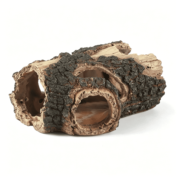 BPPEG Aquarium Wood Fish Tank Decorations,Resin Fake Logs Terrarium Décor, Reptile Hide Aquarium Hideout for Fish Cave, Small Turtles, to 20 Gallon Tank