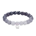 thumbnail image 5 of rygai Women Bracelet Elegant Gradient Half Transparent Glossy Glass Round Beads Ladies Bracelet Fashion Jewelry,Grey, 5 of 7