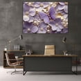 thumbnail image 5 of Mudket Lavender Flowers and Butterflies Canvas Wall Art, Framed Print, Ready to Hang Wall Decor for Living Room Bedroom, Style Artwork - 12"L x 8"W, 5 of 10