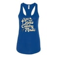 thumbnail image 2 of Wild Bobby, Y'all Need Jesus & Country Music, Pop Culture, Women Racerback Tank Top, Royal, Small, 2 of 4