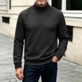 thumbnail image 5 of Zvmxot Fleece Turtleneck Sweatshirt for Men Pullover Solid Casual Sweatshirts Fall Winter, 5 of 6
