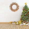 thumbnail image 5 of OEFNTAC Decorations Christmas Wreath Gold Red Scene Decoration Hanging Door Window Festive Holiday Ornament Home Party Decor 13.78in Halloween Yard Decorations, 5 of 6