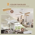 thumbnail image 3 of 52-inch White Ceiling fan with Light & Remote Color Changing Reverse Airflow Ceiling Fan, 3 of 7