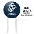 thumbnail image 6 of Acrylic Marine Corps USMC Earned Never Given White Blue Logo Officially Licensed Cake Topper Party Decoration for Wedding Anniversary Birthday Graduation, 6 of 7