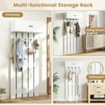 thumbnail image 2 of Kadyn Entryway Wall Coat Rack Stand with 5 Sturdy Metal Hooks, Hall Trees for Entryway Mudroom, Bedroom, Living Room, White, 2 of 7