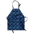 thumbnail image 1 of Nature Apron, Jungle Rainforest Plants with Butterfly and Fern Leaves, Unisex Kitchen Bib with Adjustable Neck for Cooking Gardening, Adult Size, Shamrock Green Royal Blue, by Ambesonne, 1 of 4