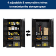 thumbnail image 2 of GAEANET Metal Storage Cabinet, 72 inches Locking Steel Storage Cabinet with 4 Adjustable Shelves,Garage Storage Cabinet with 2 Doors,Assembly Required, Black, 2 of 6