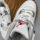 thumbnail image 2 of Ni - ke Ni - ke Air Jordan 4 Retro Mid Shoes Mens 7 White Oreo Basketball Comfort Sneakers, 2 of 5