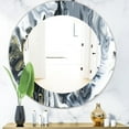 thumbnail image 3 of Designart 'Marbled Geode 13' Miroir Moderne Mid-Century - Miroir de Salle de Bain Ovale ou Rond - 32x32, 3 of 4