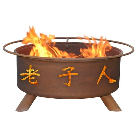 Chinese Symbols Steel Fire Pit by Patina Products