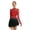 Burgundy, variant on Women Lyrical Dance Dress Figure Ice Skating Costume Mesh Long Sleeve Ballet Leotard Skirts Black XXL