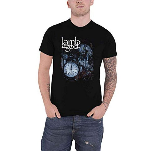 Lamb Of God T-Shirt Circuit Crâne Logo de Groupe Officiel Hommes Noir Taille TTG