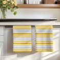 thumbnail image 7 of Ginger Yellow Stripes Kitchen Towels Set of 4, Modern Minimalist Horizontal Lines Absorbent Dish Towels for Kitchen, Microfiber Hand Towel, Quick Drying Tea Towel for Cleaning Decorative Dishcloths, 7 of 7