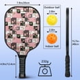 thumbnail image 4 of Pickleball Paddles Set,Pioneer Flower Floral Print Pattern Fiberglass Surface Pickleball Racket Set with 2 Indoor Outdoor Pickleball Balls and Pickleball Bag,Pickle-ball Equipment, 4 of 6