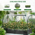 thumbnail image 6 of Slsy Portable Greenhouse Cover w/Raised Garden Bed, Easy Set-up 71"x35.4"x45.2" Metal Planter Bottomless Box w/ 2 Roll-up Windows Mini Greenhouse for Protecting Plant from Cold Frost Birds & Insects, 6 of 9