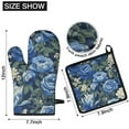 thumbnail image 6 of Pioneer Flower Kitchen Oven Mitt and Pot Holder Sets 4 Pcs for Baking, Cooking and Grilling, Heat Resistant Up To 392 °F, 6 of 7
