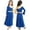 Royal Blue, variant on iiniim Kid Girls Metallic Bell Long Sleeve Lyrical Gowns Dress Dancewear Royal Blue 14
