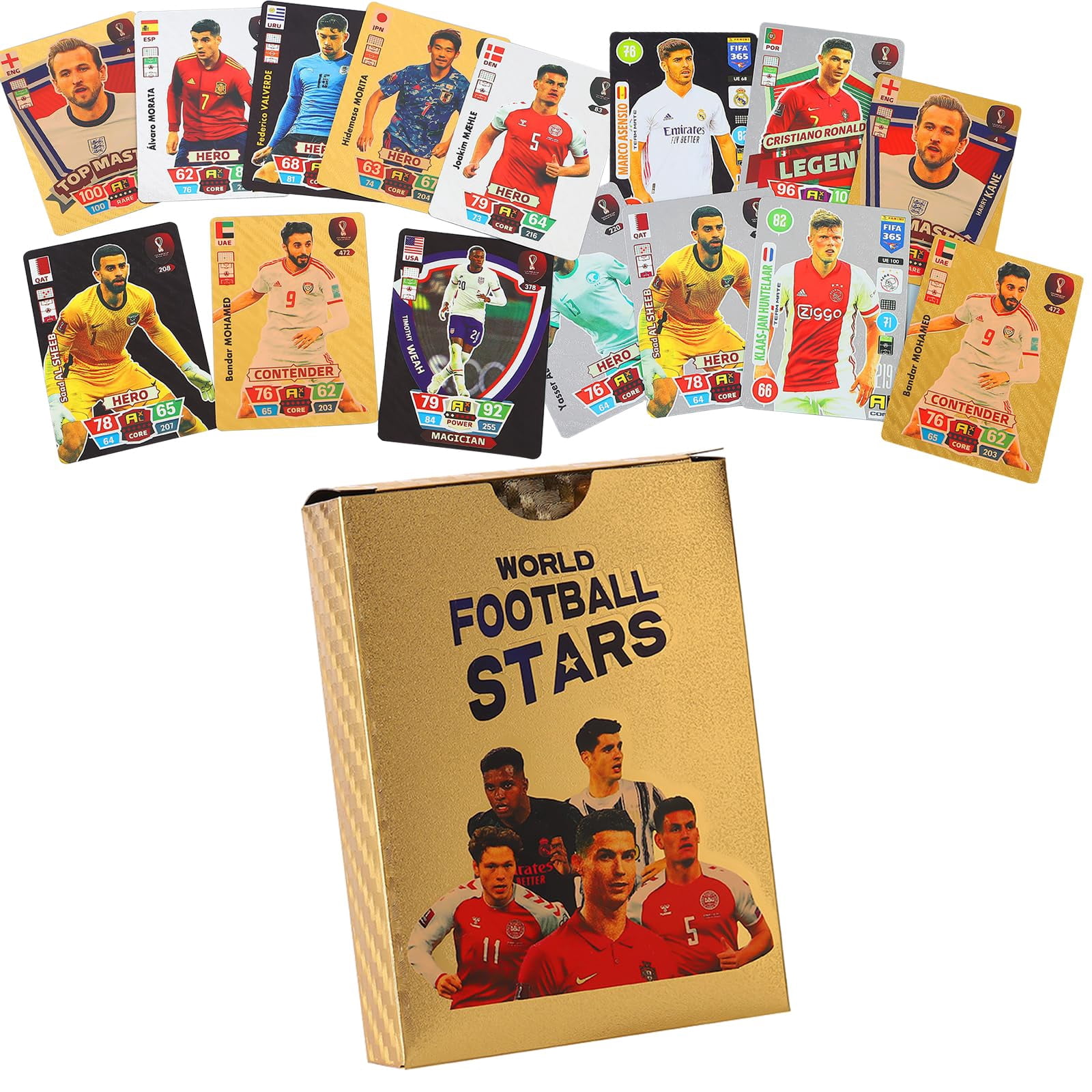 Carte Nba 55 Cartes Football Collection SHANHUHAI - Stars Du Football En PVC Haute Qualité Carte Football