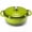 Green, variant on SHOUFTW 6 Quart Enamel Cast Iron Dutch Oven with Moisture-Sealing Lid for Bread Baking Braising & Slow Cooking, Dual Handles, Oven Safe, Beige