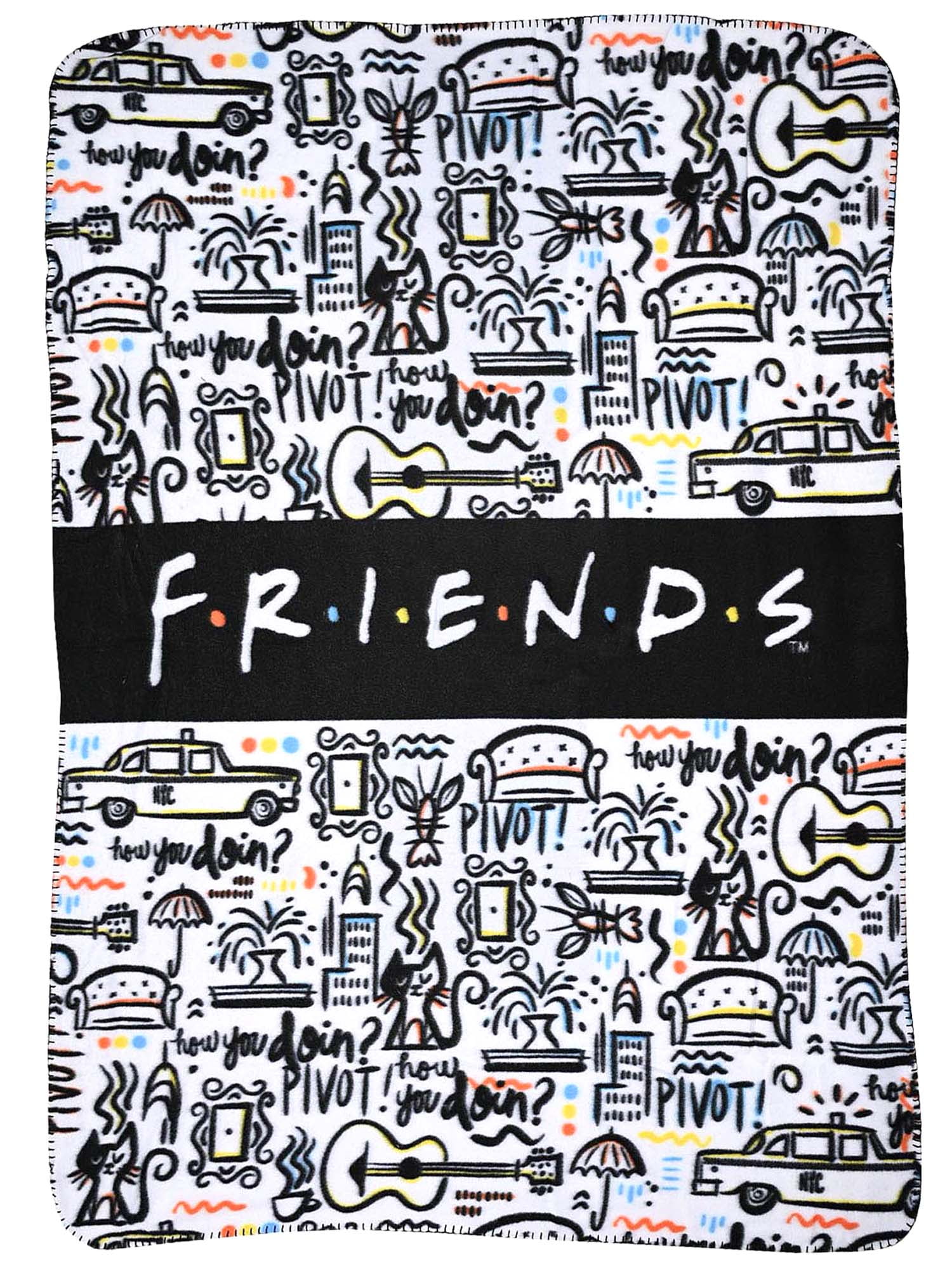 Fleece Blanket American sitcom television series' Quilt 'FRIENDS Tv show 
