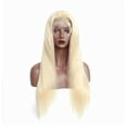 thumbnail image 2 of Pre Plucked 13X4 Lace Front Wigs With Baby Hair Glueless Remy Straight Human Hair Wigs 1B/613 Ombre Blonde With Natural Black 150% Density For Black Women 14 inches, 2 of 7