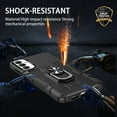 thumbnail image 3 of Phone Case for Samsung Galaxy A25 5G Case, A25 5G Phone Case Built in 360 Rotating Ring Stand, Luxury Heavy Duty Armor Hard PC Soft TPU Slim Phone Case for Samsung Galaxy A25 5G - Black, 3 of 10
