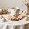 thumbnail image 4 of Easter Wall Decor Easter theme Wooden Scalding Household Dining Table Coffee Cup Tea Cup Mat New, A, 4 of 6
