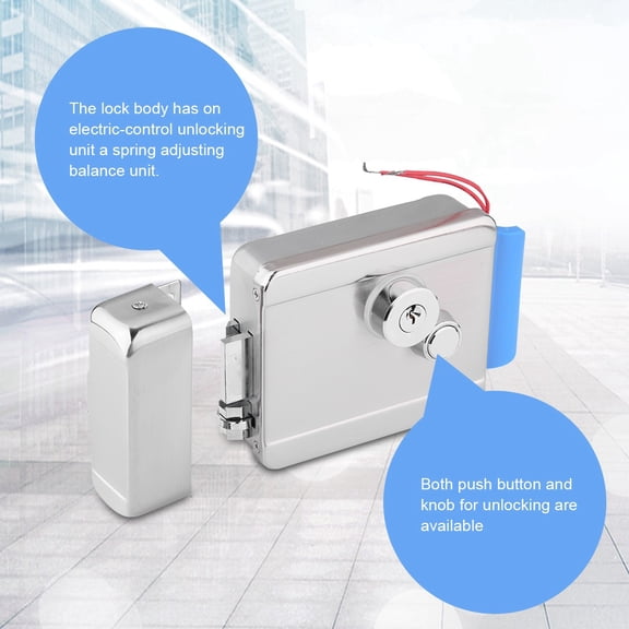 Cerradura de puerta electrónica ASHATA Q799 Cerradura eléctrica de seguridad Cerradura de puerta de control eléctrico para kit de  de control de acceso de puerta