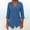 Blue, variant on SDNall Women's Casual Loose Solid Color Lapel Shirt Top