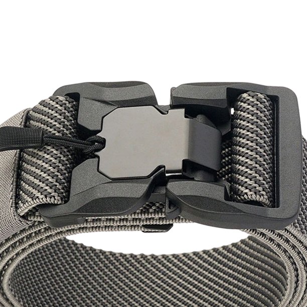 Cinturón Cinturón de poliéster portátil con hebilla de liberación rápida para deportes al aire libre para hombres (gris claro) Tmvgtek Para Estrenar