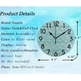 thumbnail image 2 of GZHJMY 3D Board Fishing Net Round Wall Clock, 9.5 Inch Battery Operated Quartz Analog Quiet Desk Clock for Home,Office,School,Kitchen, 2 of 4