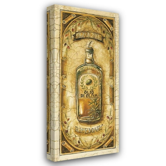 Gregory Gorham 15x32 Gallery Wrapped Canvas Wall Art Titled - Olive Oil - Rosemary