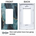 thumbnail image 3 of Yayeee Rocker Switch Wall Plate 2-Gang 4.7"x4.6" Home Decorative Outlet Cover, Black Marble, 3 of 6