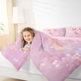 thumbnail image 4 of Manfei Pastel Floral Twin Bedding,Sakura Axolotl Bedding Comforter Set For Girls,Pink,Pink Reversible,7 Pieces, 4 of 8