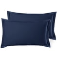 thumbnail image 2 of (2 pack) Nestl Pillow Sham Set of 2, Premium 1800 Series Double Brushed Bed Pillow Cases, Navy, King 20" X 36", 2 of 6