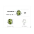 thumbnail image 5 of Jewelrypalace Princess Diana William Kate Vintage Oval 1.2ct Genuine Peridot Halo Stud Earrings 925 Sterling Silver, 5 of 7
