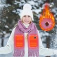 thumbnail image 3 of PATLOLLAV Winter Heating Scarf,Usb Electrics Scarf,Purple Heated Scarf for Men/Women USB Rechargeable Heated Scarf,3 Levels Adjustable,Heated Neck Wrap Warmer Heating Pad, 3 of 5