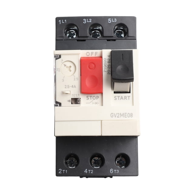 Gv2-Me08C Motor Circuit Breaker 380V 2.5-4A Motor Starter Protection Switch Overload Short Circuit Protect Push Button Switch