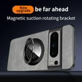 thumbnail image 5 of Magnetic for Google Pixel 8 Pro Case with Stand Compatible with MagSafe Authentic Sheep Bark Skin Ultra Thin 360° Rotation Bracket Anti-Scratch Mil-Grade Drop Protection Case, Blue, 5 of 8