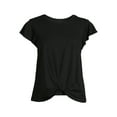 thumbnail image 5 of Time and Tru Women's Twist Top with Short Sleeves, 5 of 5