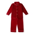 thumbnail image 1 of Pijamas a juego para niños y niñas, conjunto de ropa de tartán rojo para bebés, ropa de dormir para niños, pijamas de Navidad, 2023, 1 of 4