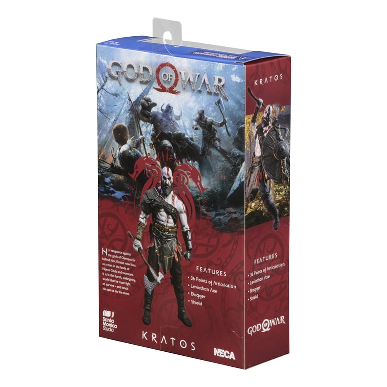 NECA Kratos Action Figure 7 Inches Tall with Leviathan Axe Dagger