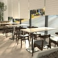 thumbnail image 5 of Fohfurniture Restaurant Dining Chairs Set of 2, Modern Kitchen Chairs, Oak Solid Wood Chair with Curved Backrest & Leather Cushion, Kitchen & Dining Room Chairs for Living Dining (Walnut), 5 of 8