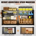 thumbnail image 3 of IKIMI 69"H 4-Tier Metal Heavy Duty Garage Shelving, 3000Lbs Adjustable Garage Storage Shelves Storage Racks for Home, Garage, Basement, Warehouse, 69"H x 70.8"W x 23.6"D, 3 of 8